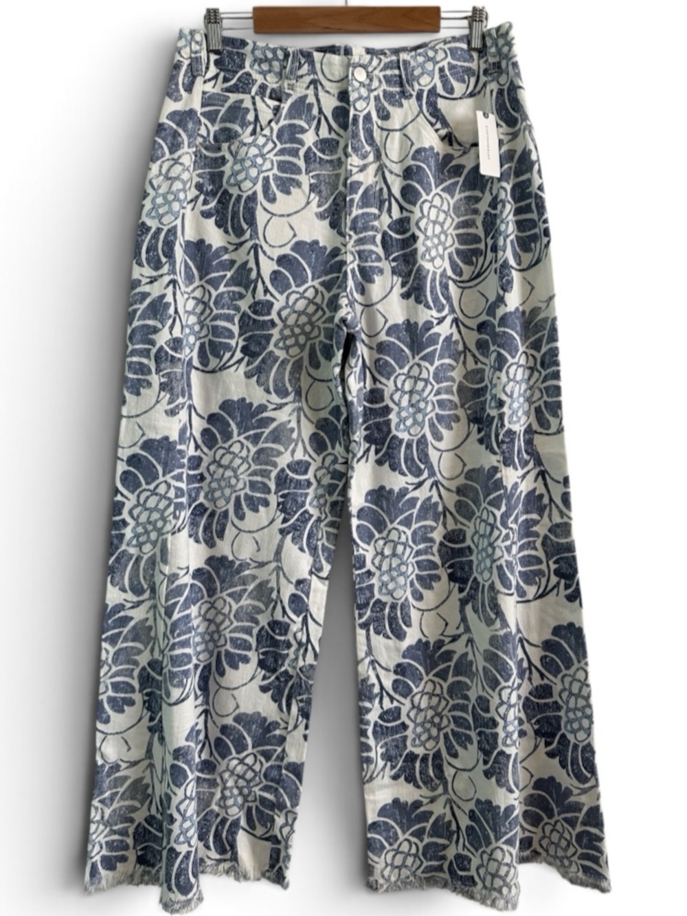 Anthropologie The Adi Floral Linen Flare Pants - Picture 4 of 10